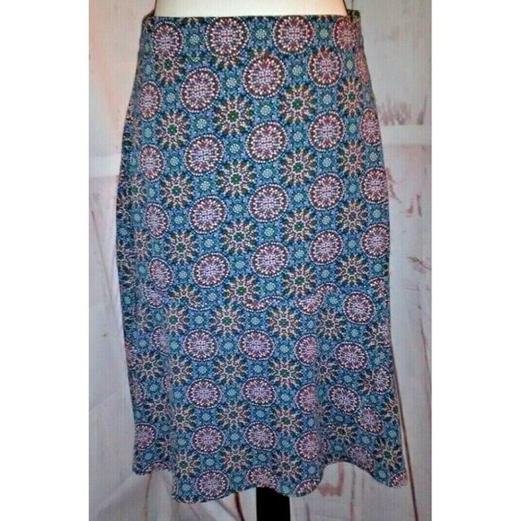 De Collections Womens Flare Skirt Size XS Side Zip Blue - Picture 9 of 12